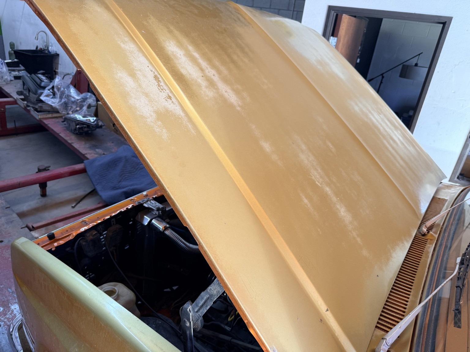 1982 GMC Sierra — Hood and paint surface — current condition
